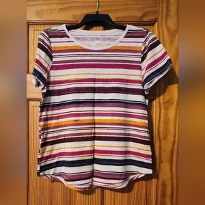 Sonoma Brand Tee Shirt Women's Size Medium Multi Color